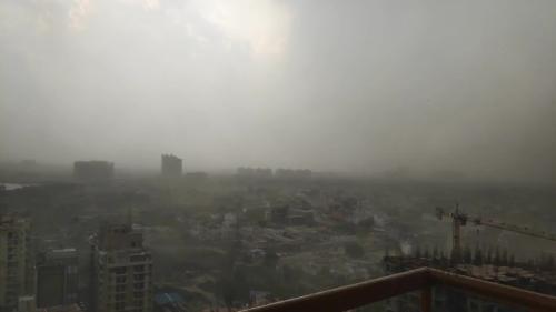 Dust storm in Ghaziabad, Delhi National Capital Region, India on April 30, 2020. Credit: Abinaya Sekar