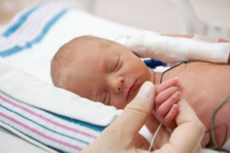 Infant in hospital