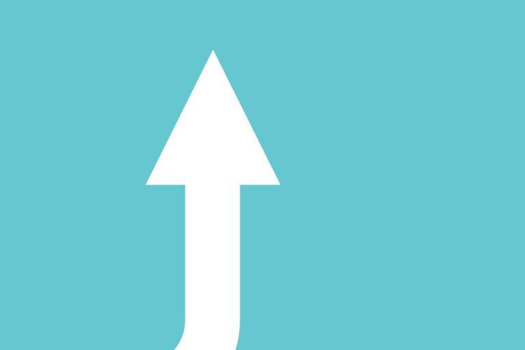 Two divergent arrows.