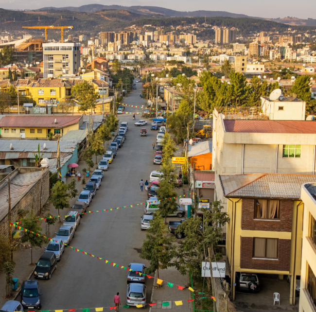Cityscape of Addis Ababa Ethiopia
